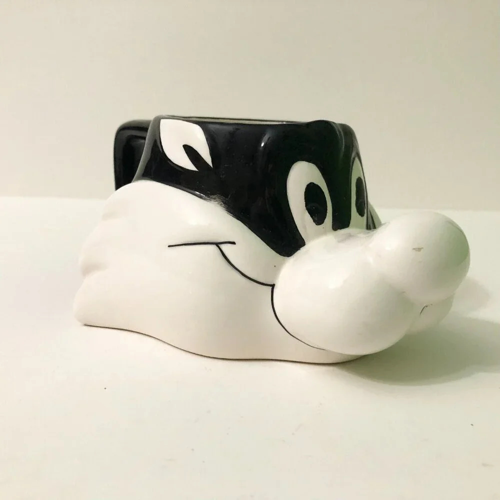 Vintage WB  Looney Tunes Sylvester Cat Figural 3D Mug Applause Ceramic